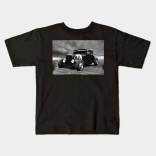 1929 - Ford Model A - Hot Rod - black white Kids T-Shirt